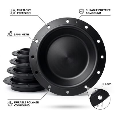Natural Rubber NR T24 Brake Chamber Valve Diaphragm 2 Million Cycle Nylon Reinforced Deep Type