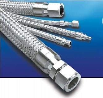 Kích thước tùy chỉnh Ống thủy lực bện PE / PTFE Lưới chống cháy nổ Ống chống axit kiềm linh hoạt