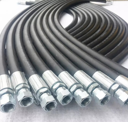 Dệt gia cố ống cao su thủy lực Ống dầu chịu áp suất thấp SAE100 R6 EN854 R6