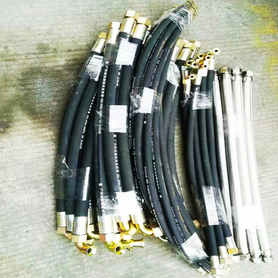 Chiều dài tùy chỉnh ống thủy lực áp suất cao với vật liệu ống nitrile bên trong và phụ kiện nghiền hoặc tái sử dụng